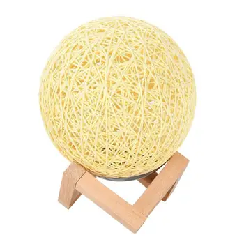 

Cane Ball LED Night Light USB Children Bedroom Living Room Bamboo Rattan Home Decorative Lamp Energy Save Lighting with Bracket