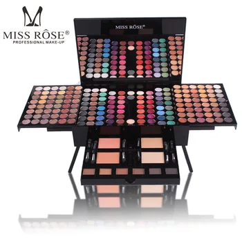 

Epacket eye shadow palette glitter eyeshadow beauty glazed MISS ROSE Makeup Lip Long Lasting 180 Color Waterproof Eye Shadow Set