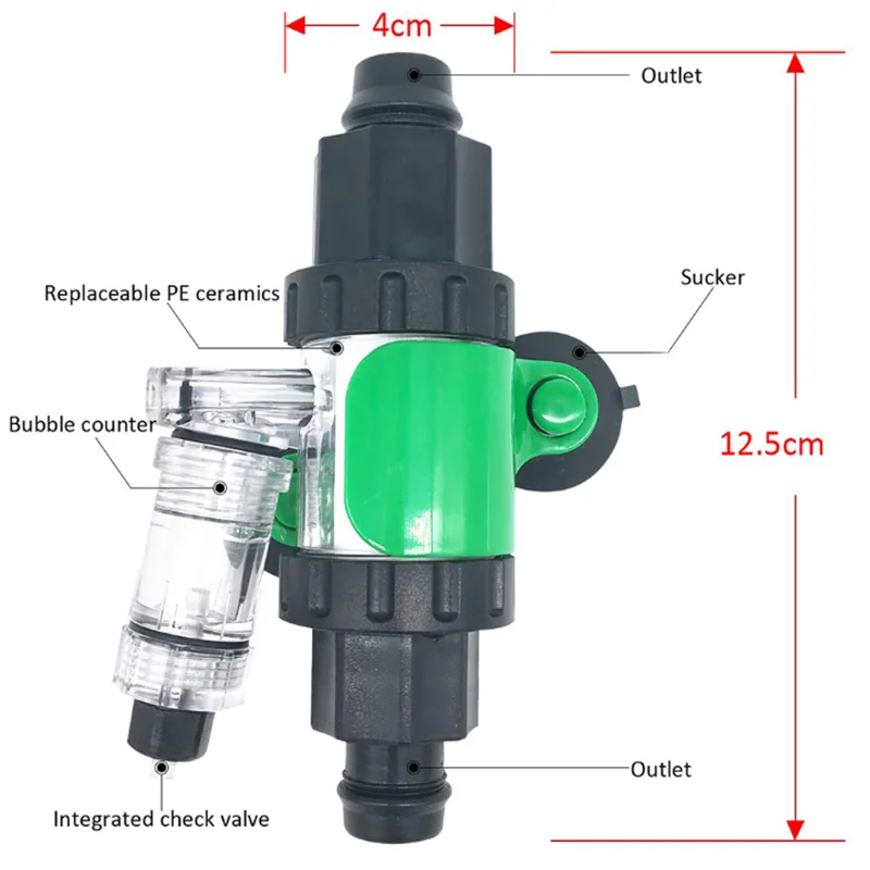 HONGYI Aquarium External CO2 Diffuser DIY CO2 System Atomizer Reactor Kit for Fish Tank Aquarium Aquatic Water Plant aquarium co2 diffuser co2 generator kit aquarium co2 accessories