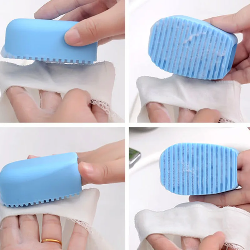 Candy Color Silicone Mini Washboard 1pc Laundry Wash Board Handheld Scrubbing Brush Non-slip Small Washboards laundry board