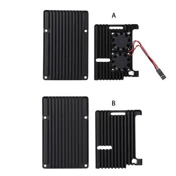 

Aluminum Alloy Enclosure Case Metal Shell Black Box Radiating Plate Heatsink Cooler for Raspberry Pi 4 Model B PXPA