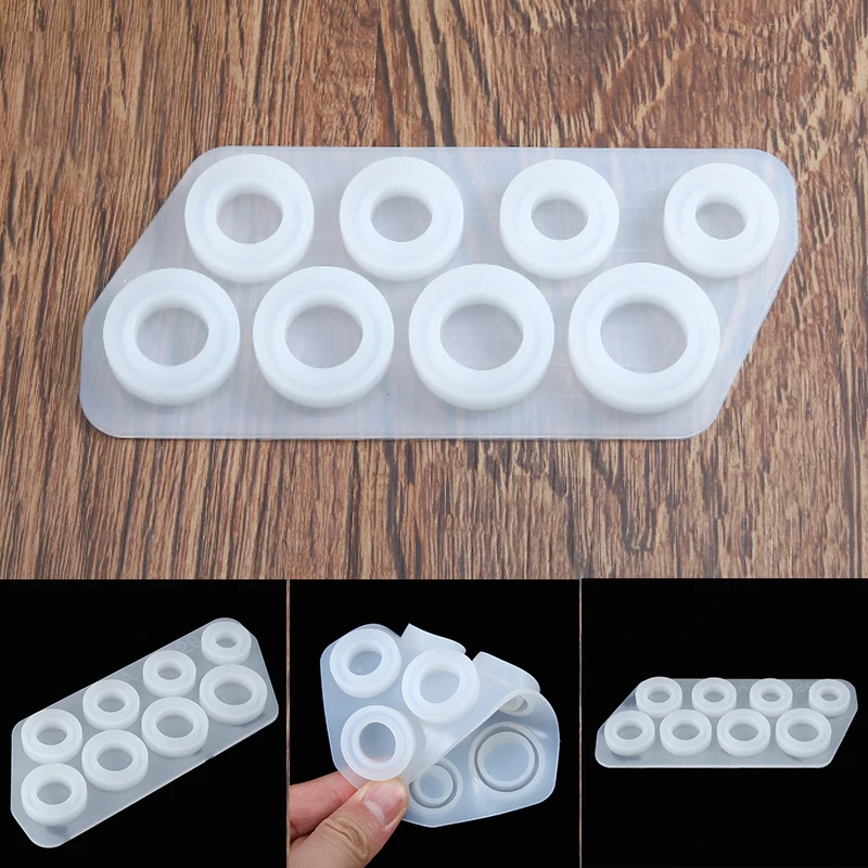 

1PC DIY Ring Craft Resin Casting Mold Silicone Pendant Molds Jewelry Craft Making Accessories Fininshed Assorted Sizes US 5-12