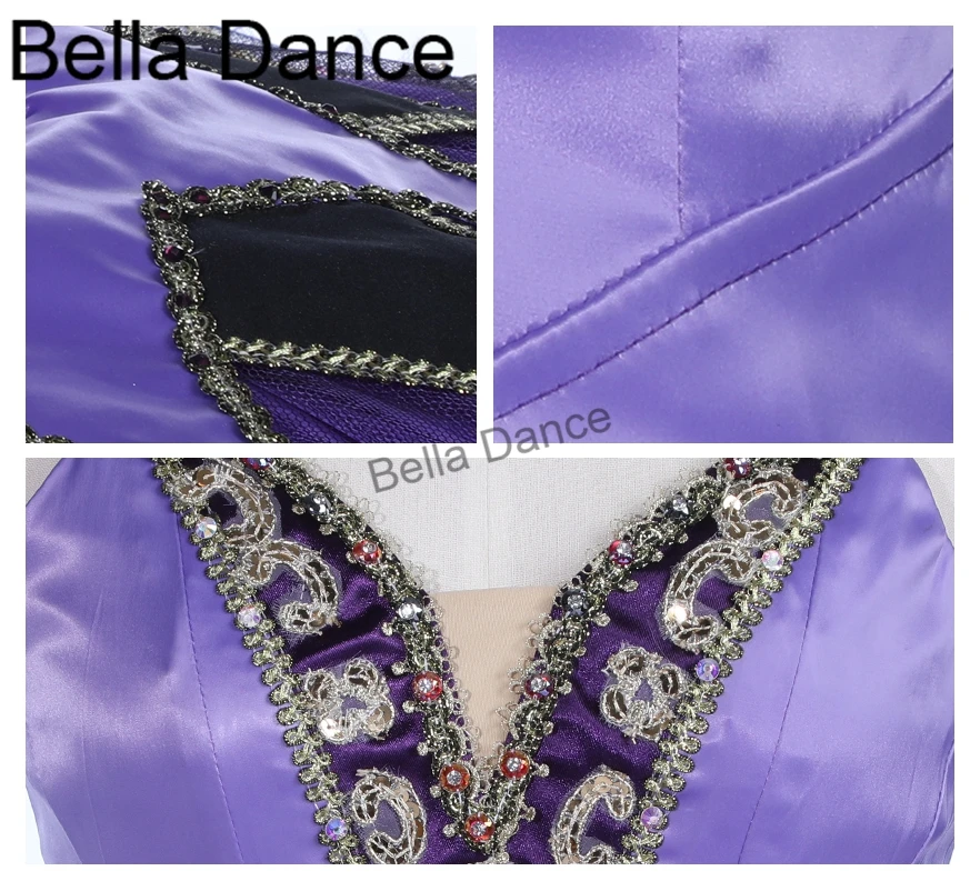 Corsaire Professional Ballet Tutu Pancake Girls Platter Classical Ballet Tutus For Women Ballerina purple Fairy Lilac BT9260