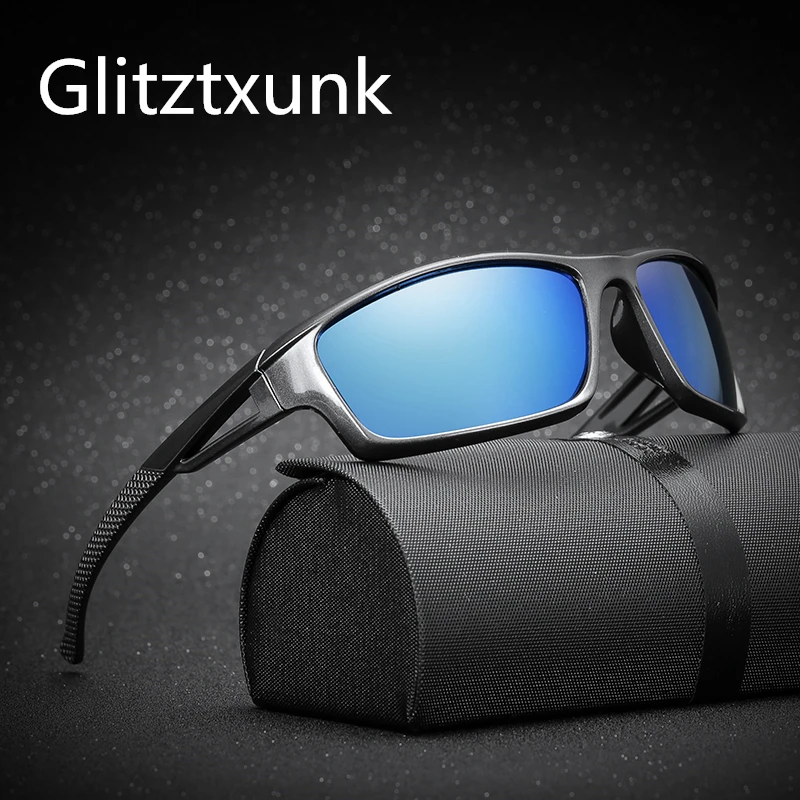 Солнцезащитные очки Glitztxunk квадратные мужские поляризационные в стиле ретро для