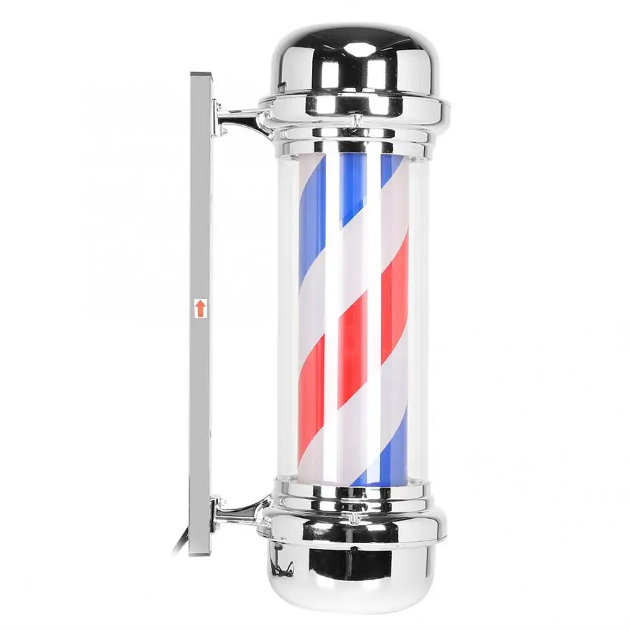 Вращающийся светильник для парикмахерской 71 см красная белая синяя полоса