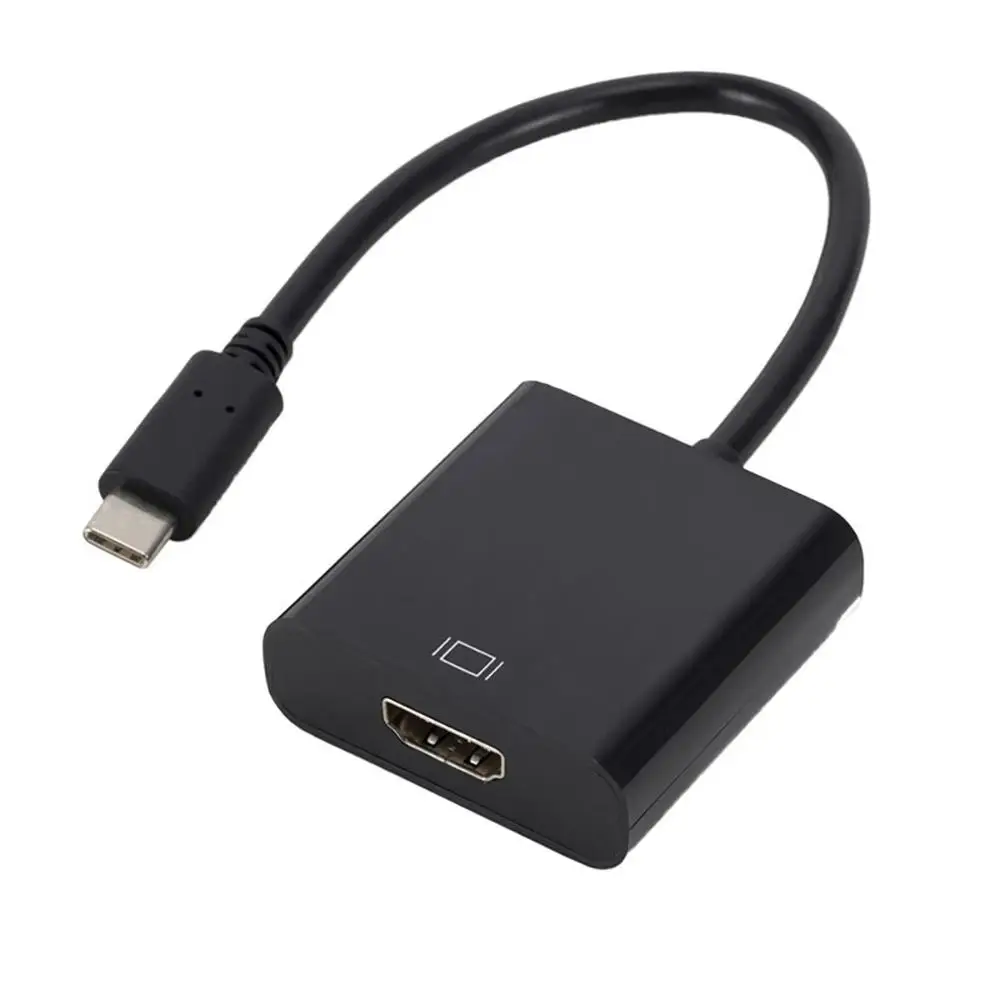 Прочный тип-C USB 3,1 кабель адаптер мужчин и женщин USB-C видео конвертер для ПК для Macbook черный