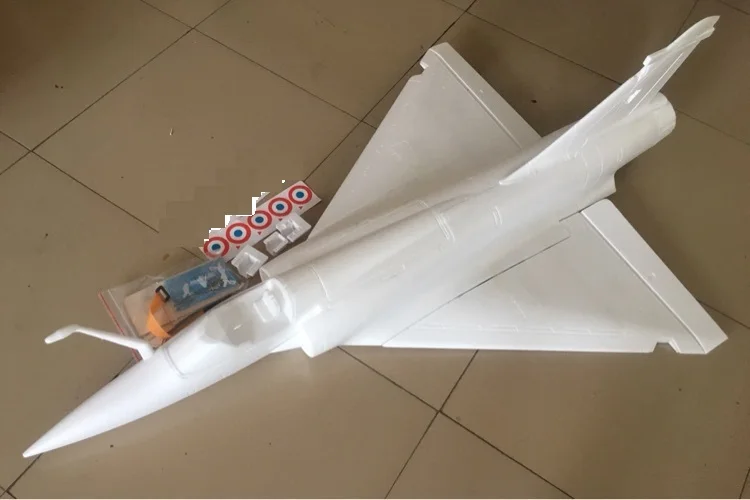 QT модель Mirage 2000 90 мм rc реактивный самолет DIY белый цвет