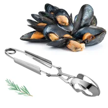 Термостойкость Улитка морская еда нержавеющая сталь щипцы сервировочная посуда головы устрицы палочки легкое сцепление пищевой зажим мульти применение