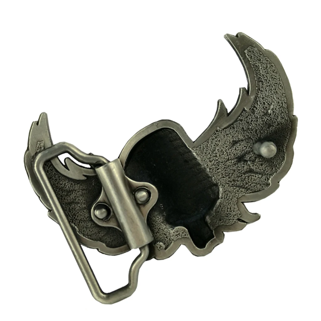 Flying Wings Belt Buckle Metal Mens Music Microphone Hip Hop Fashion Vintage