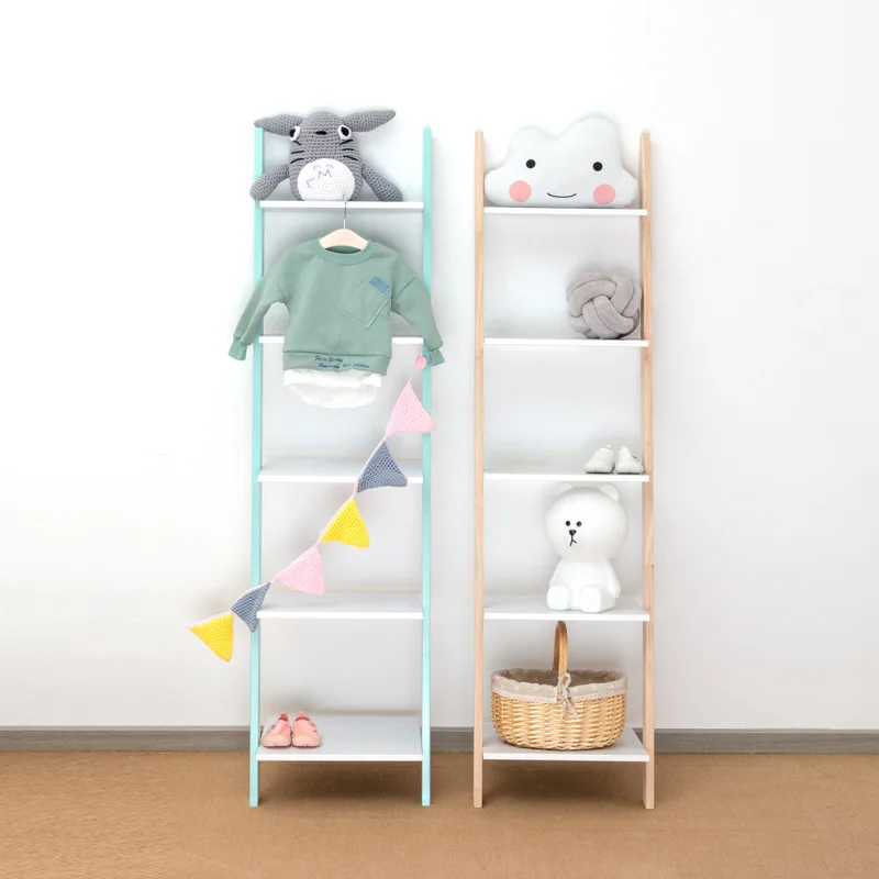 

Boleyn INS Living Room CHILDREN'S Clothing Store Trapezoid Storage Shelf Solid Wood Wall Bookshelf Pergola Floor Corner Storage