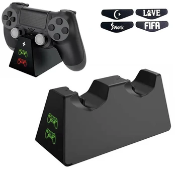 

For Playstation 4 PS4 Controller PS4 Slim P4 Pro Gamepad Game LED Charging Dock Station Charger Stand Holder Storage Fast Charge