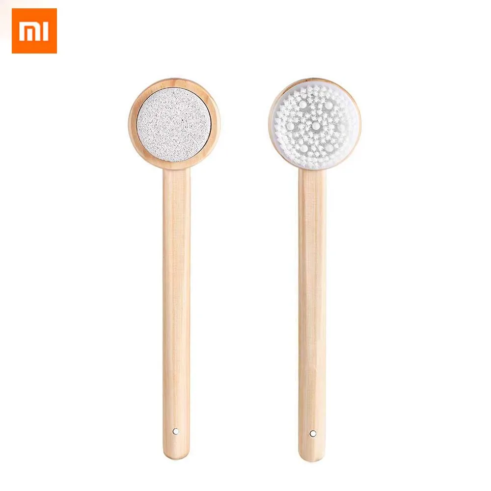 

Original Xiaomi Mijia Bath Brush Body Skin Brush Both Sides Spa Pumice Silicone Massage Long Handle Shower Bathroom Accessories