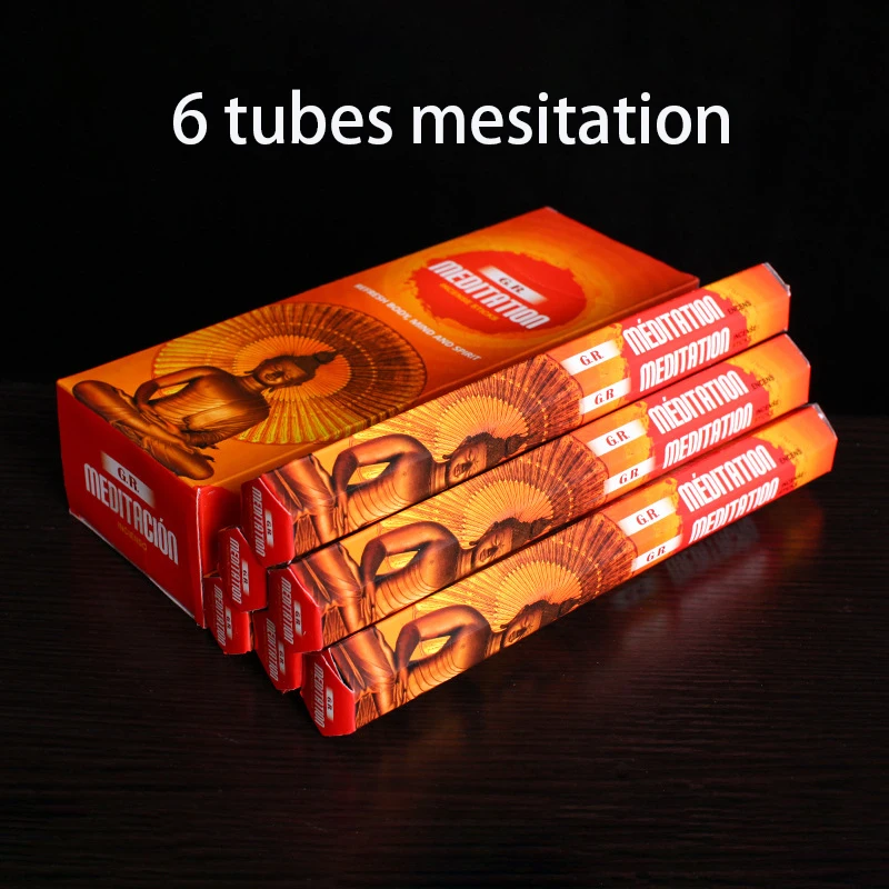 6 tubes Meditation Palo Santo ручной работы Индийские ароматические палочки высокое качество палочки благовония оптом гостиная ароматы для дома дропшиппинг буддийский - Аромат: 6 tubes Meditation