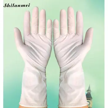 

50 Pairs/Box Disposable Latex Gloves Droplets-Proof Thickening Durable Disposable Gloves Household Garden Cleaning Rubber Stock