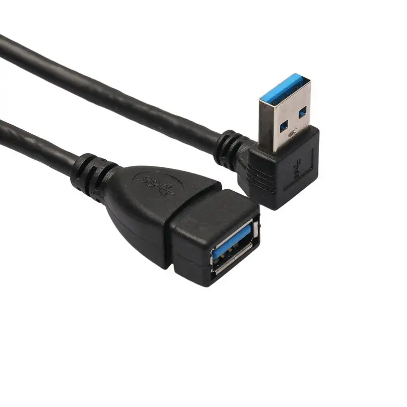 USB 3,0 прямой угол 90 градусов удлинитель адаптер «Папа-мама» шнур, 20 см