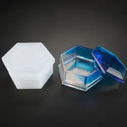 DIY Шестигранная Коробка для хранения из эпоксидной смолы сливового силикона формы 517F