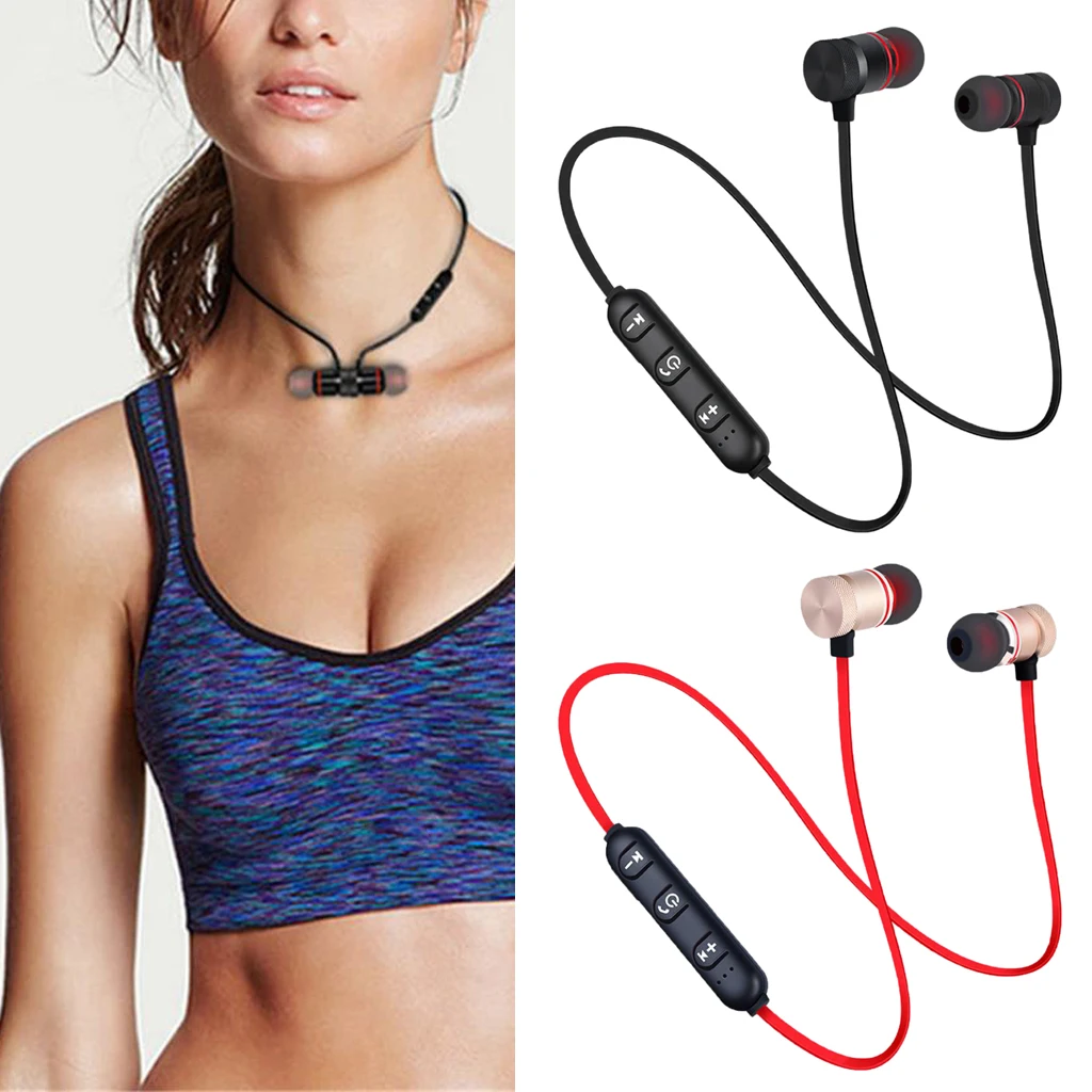 Bluetooth Headphones Wireless Sport Earphones Headsets 4.1HiFi Stereo Earbuds Built in Microphones for Workout Running Gym