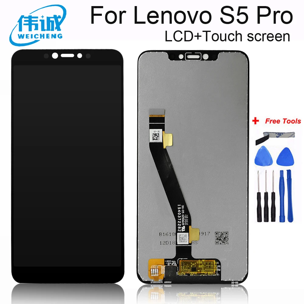 

6.2" For Lenovo S5 pro L58041 LCD Display+Touch Screen Replacement for Lenovo S5 pro LCD Display Spare Parts + Tools