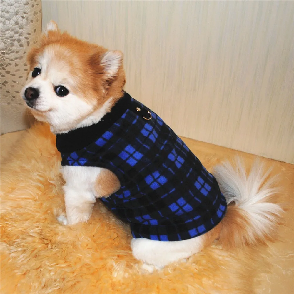 Pet dog fleece lapel vest pet dog cat fluffy warm vest puppy dog clothing pet dog clothes winter warm vestiti chihuahua 20D25 (14)