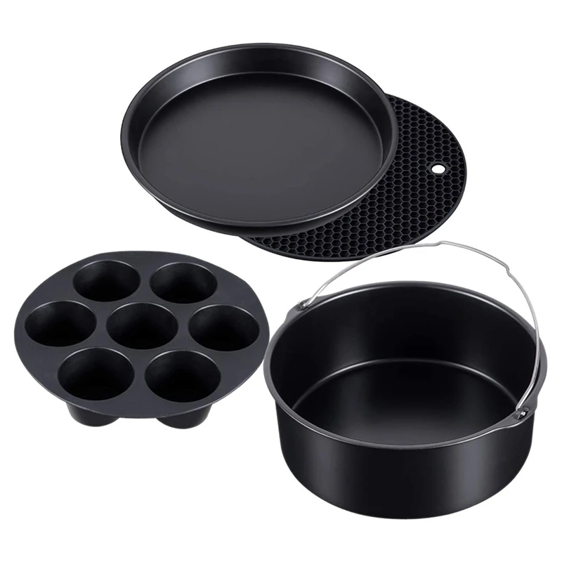 4 Set Pressure Cooker, Steamer & Air Fryer Bakeware Accesories