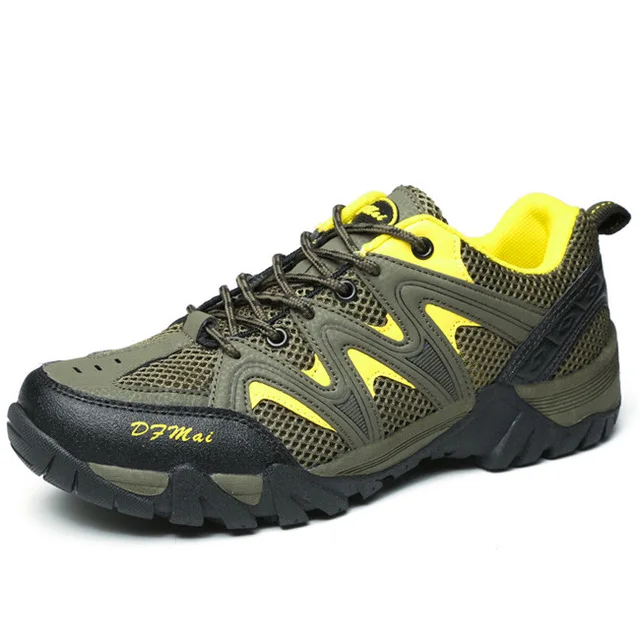 NEW Spring Summer Breathable Male Mesh Shoes for Men Sneakers Adult Walking Brand Casual Light Footwear Men Shoes - Цвет: Зеленый