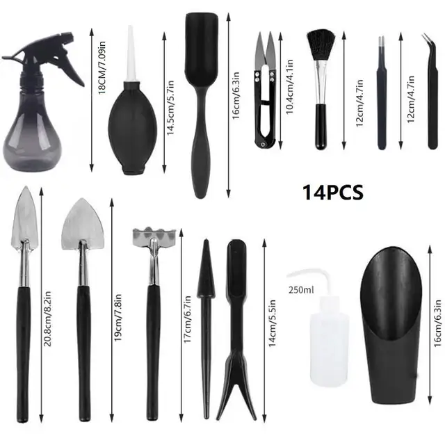 1Set Kerti Ültetvényes Készlet Zamatos Növények Szerszámok Mini Kézi Beállított Beltéri Bonsai Miniatűr Transzplantációs Palánták Szerszám - Image 6