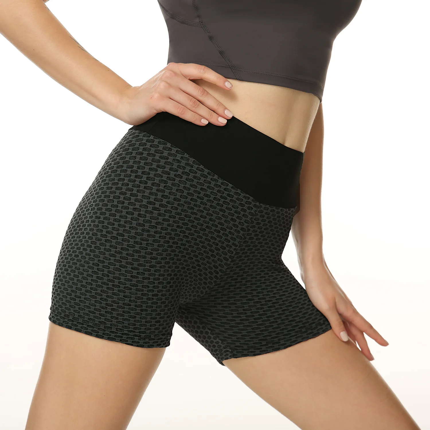 

High Waist Yoga Running Shorts Three-point Breathable Workout Shorts Hip-lifting Fitness Yoga Shorts Running Women Gym Leggings