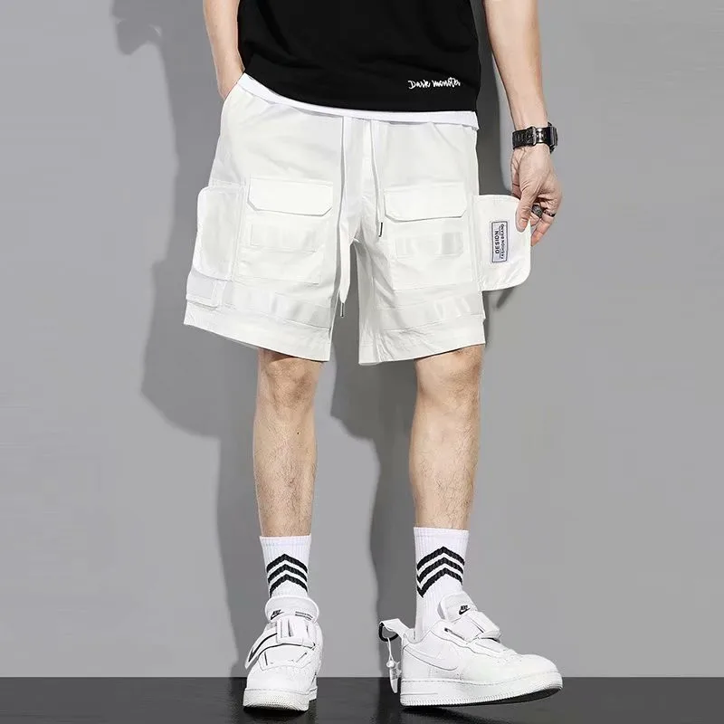 casual shorts for men Cargo Shorts Men Cool Summer off Sale Casual Men Short Pants Brand Clothing Techwear Men Black White Jogger Shorts ropa hombre casual shorts for women