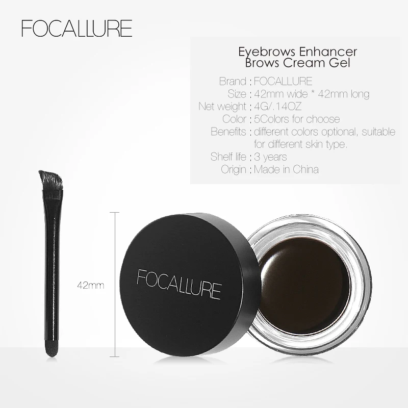 FOCALLURE Eyes Comestic водонепроницаемый гель для бровей Макияж Длительное Действие
