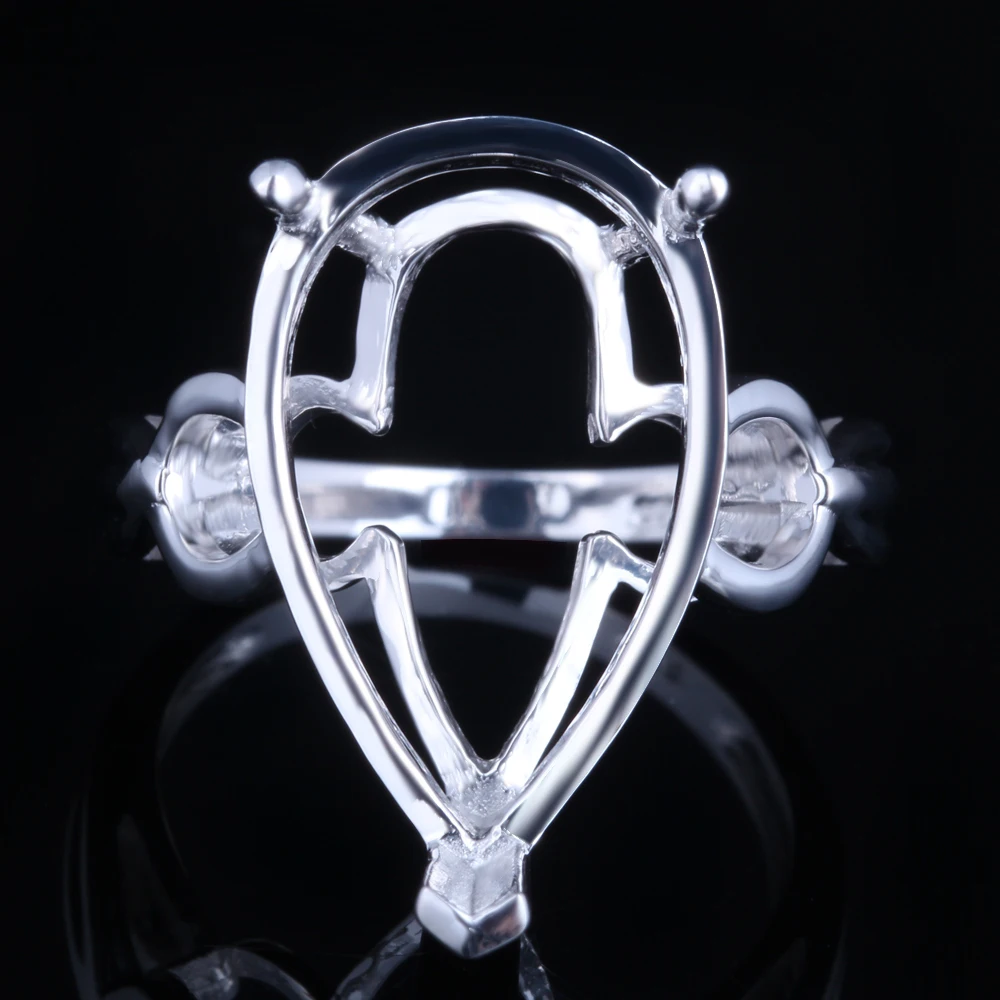 helon-スターリングシルバー925の結婚指輪リングのセットキュービックジルコニアジルコニアカット19x12mm