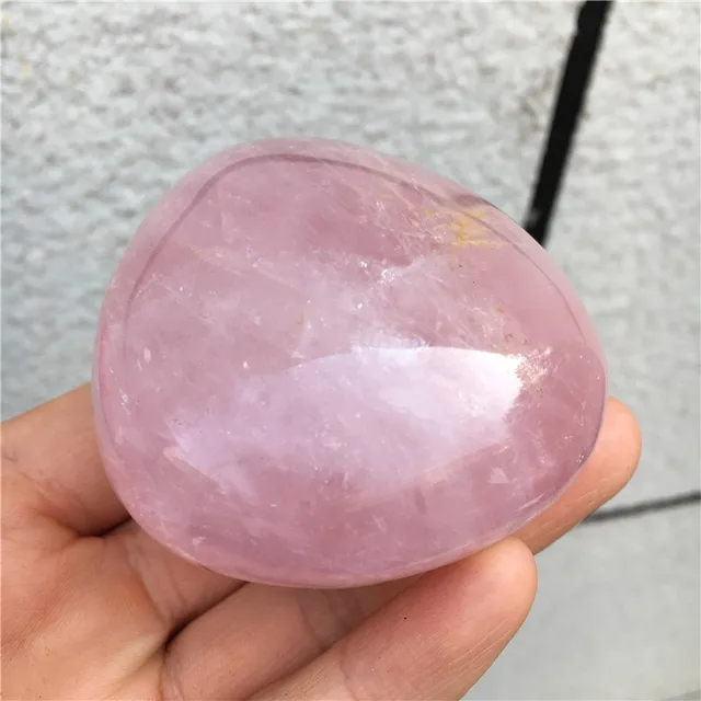 Details about   Natural Rose Quartz Crystal Palm Tumbled Stone Healing Specimen Massage Pink
