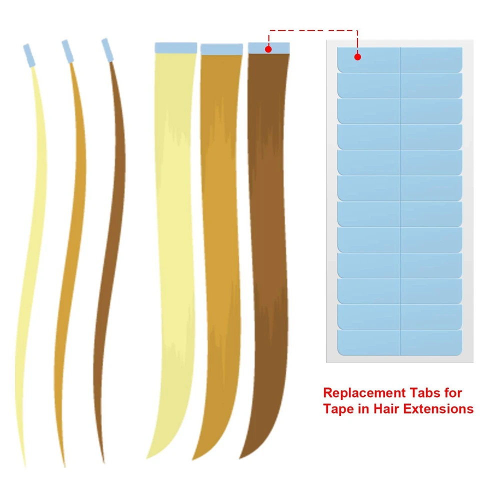 

Double Sided Adhesive Tape Lace Front Waterproof Replacement Tape For Tape In Hair Extensions Adhesives Blue Tape Tabs Strips