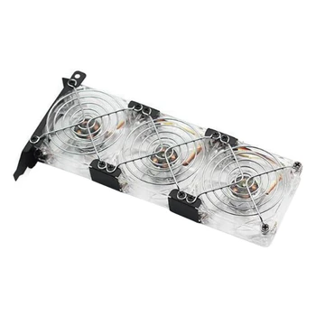 

LONYO Universal Led Fan Partner Ultra Quiet Cooler Computer Chassis PCI-E Ie Card Bracket Holder for GTX 1080 1070 1050 Ti