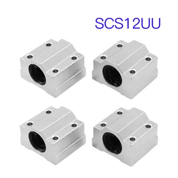 

4Pcs SCS6UU SCS8UU SCS10UU SCS12UU SCS16UU SCS20UU Linear Ball Bearing Block CNC Router 3D Printer Parts
