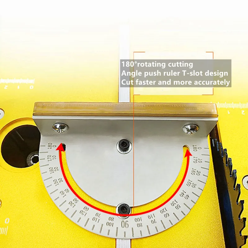 Router Table Insert Plate Workbench Circular Saw Flip Cover Plate Miter Gauge Guide Aluminium Profile Fence Sliding Brackets