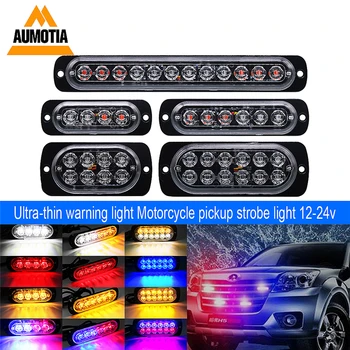 

4pcs Car Emergency Side lamp Strobe Flash Ultra-thin LED 12V-24V Motorcycle SUV Truck ATV UTV Warning light