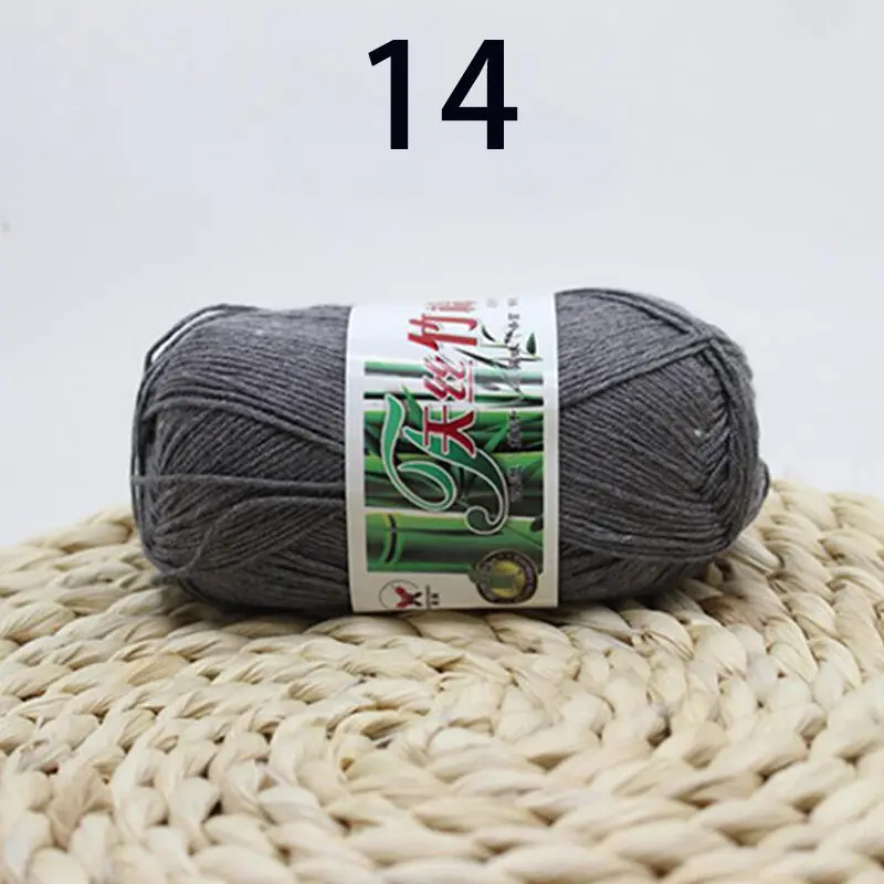14 50 г пряжа для вязания крючком из молочного хлопка, мягкая теплая детская пряжа для ручного вязания, 1 шт - Цвет: 14