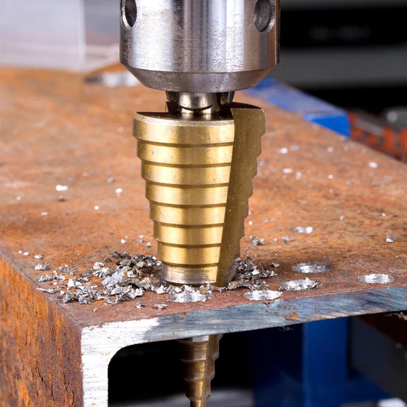 

CHUJIN 4-12mm 4-20mm 4-32mm Hex Shank Step Cone Drill Bit 4241High Speed Steel Coated Metal Hole Cutter Core Drill Bit