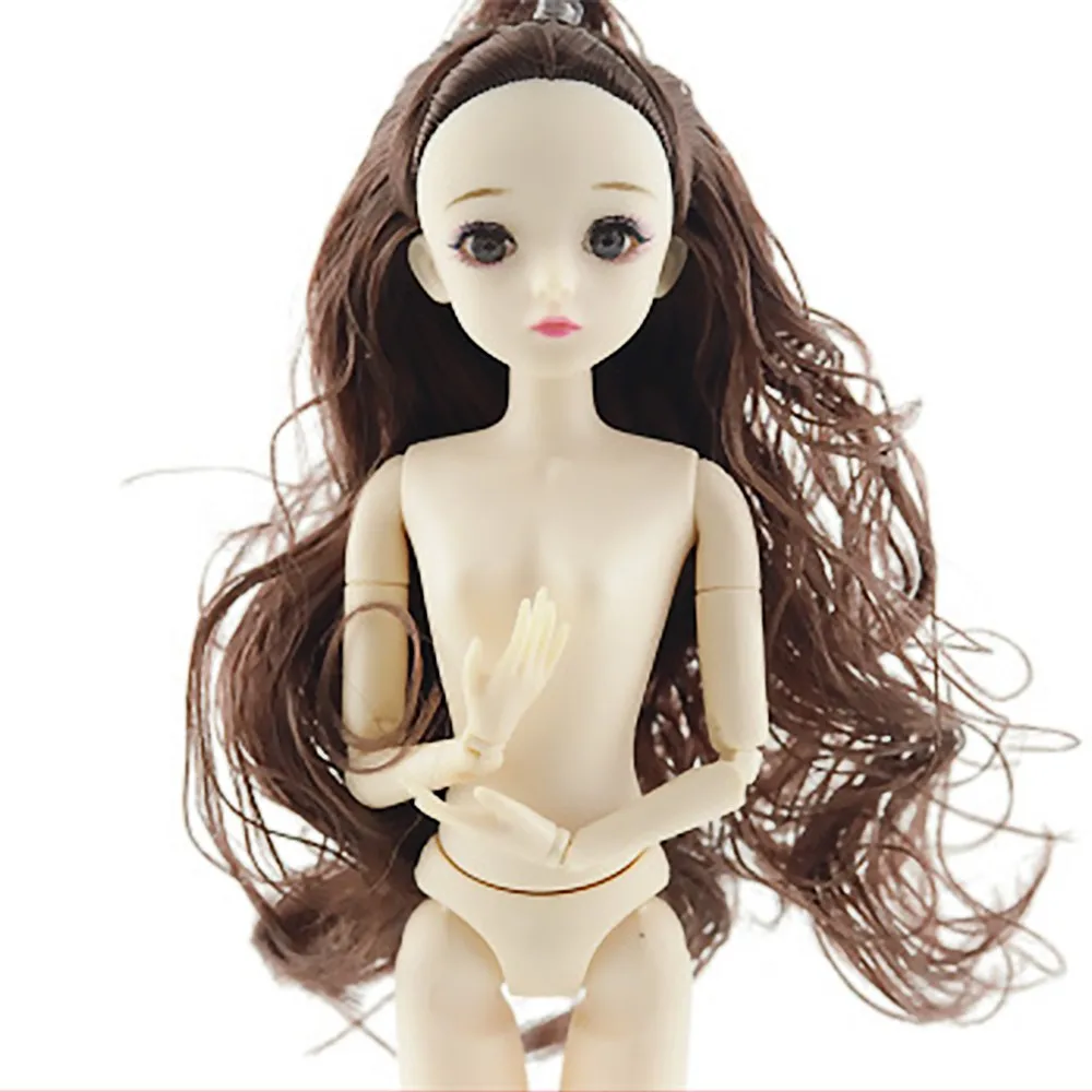 BJD кукла, 20 шаровых шарниров, 4D глаза, BJD, пластиковая кукла, 30 см, куклы для девочек, игрушки, длинный парик, волосы, женская обнаженная кукла