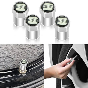 

Car Logo Auto Tire Valve Core Cover Cap for Seat Leon Ibiza Alhambra Niva Kalina Priora Granta Largus Automobile Accessories