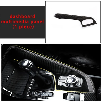 

For BMW new X2 F39 carbon fiber dashboard multimedia panel molding trim 1pc