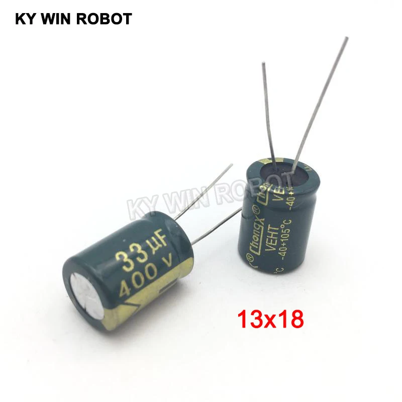 10 pcs Aluminum electrolytic capacitor 33 uF 400 V 13 * 20 mm frekuensi tinggi Radial Electrolytic kapasitor 10 pcs aluminum electrolytic capacitor 2200 uf 6 3 v 10 20 mm frekuensi tinggi radial electrolytic kapasitor