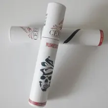 300 шт/лот на заказ биоразлагаемая упаковка одна сигары Упаковка Бумажная Трубка упаковка для сигарет Печатный дизайн