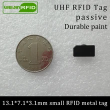 UHF RFID Метка 915 МГц 868 МГц Alien higgs3 13,1*7,1*3,1 мм EPC Gen2 6C маленькая прочная краска смарт-карта пассивные RFID метки