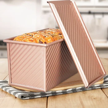 

DIY New Useful Loaf Pan with Lip Aluminum Alloy Non-Stick Corrugated Bread Mold Heavy Duty Professional Bread mold