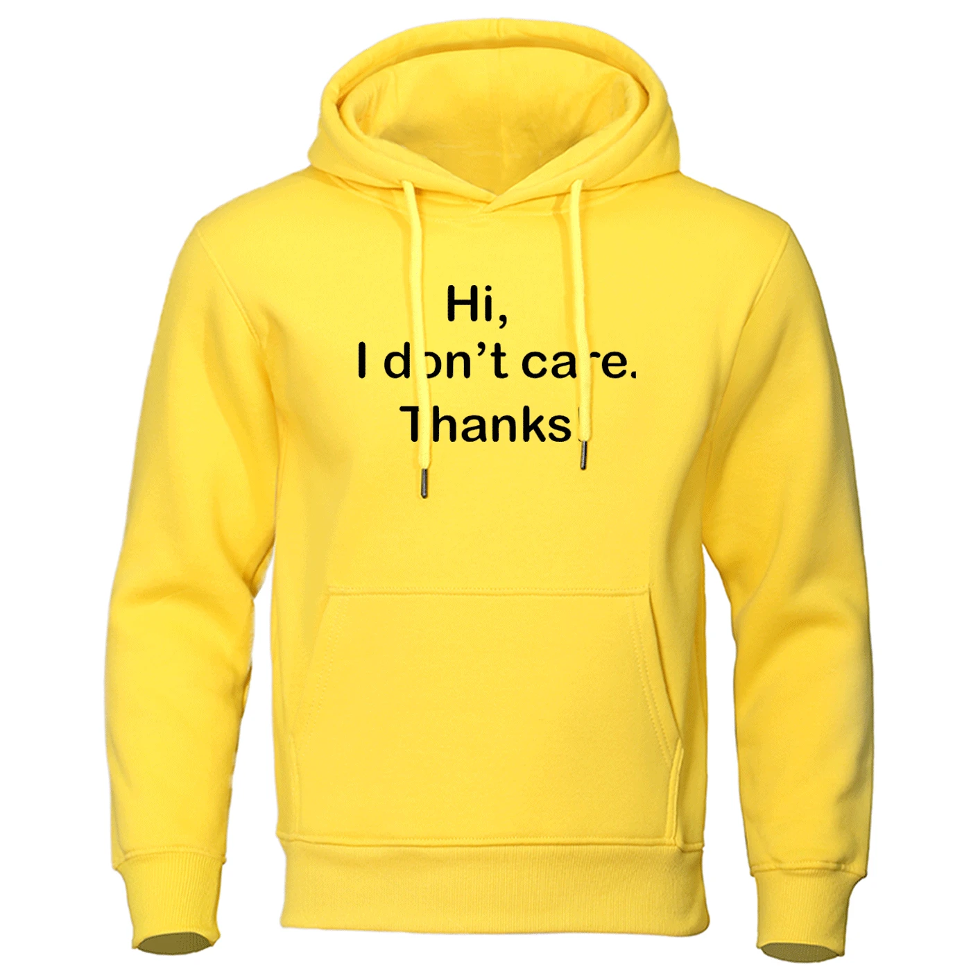 Hi I Don't Care Thanks/мужская толстовка с буквенным принтом капюшоном новинка