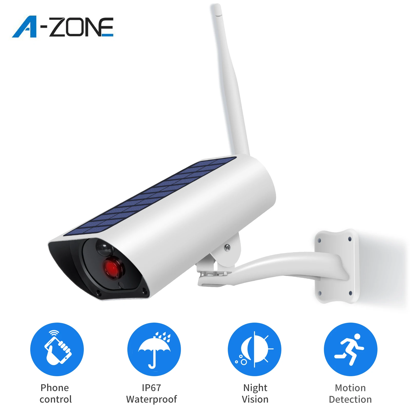 1080P HD ip-камера на солнечной батарейке 2MP камеры наблюдения с Wifi Домашняя