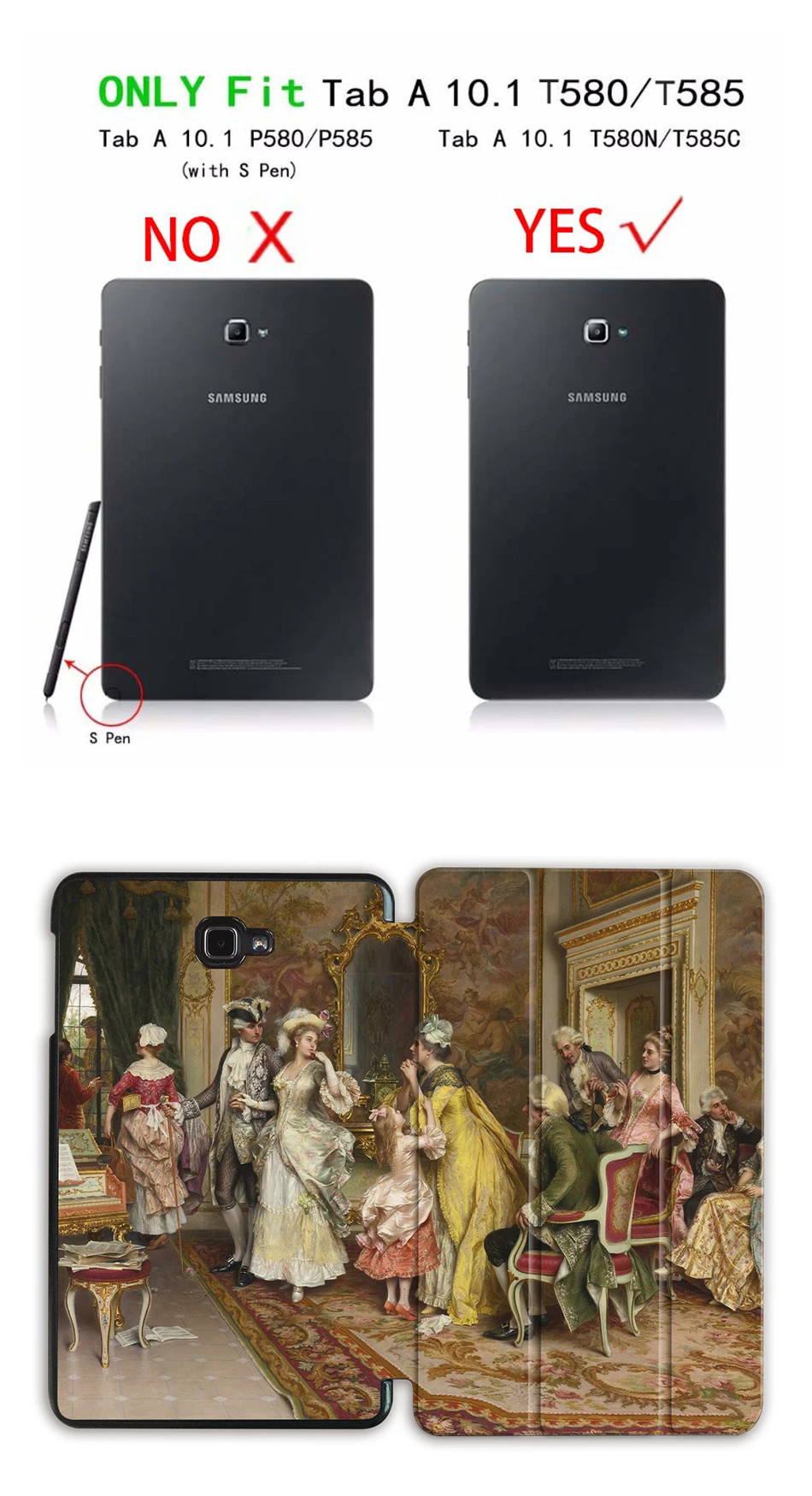Чехол MTT с масляным рисунком для samsung Galaxy Tab A6, 10,1 дюймов, SM-T580, T585, магнитный откидной Чехол-подставка из искусственной кожи, чехол для планшета, Fundas