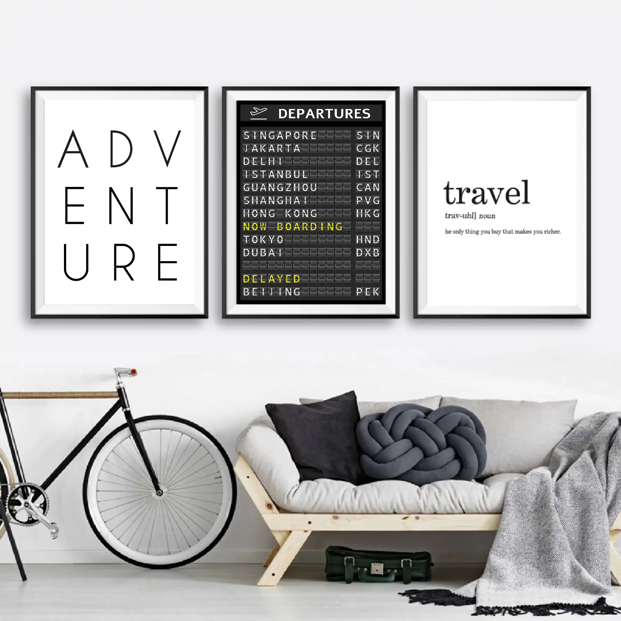Affiches Et Imprimes De Tableau De Destination D Aeroport Tableau De Voyage Citation De Toile D Art Peinture D Images Decoration De Voyage De Lune De Miel Aliexpress
