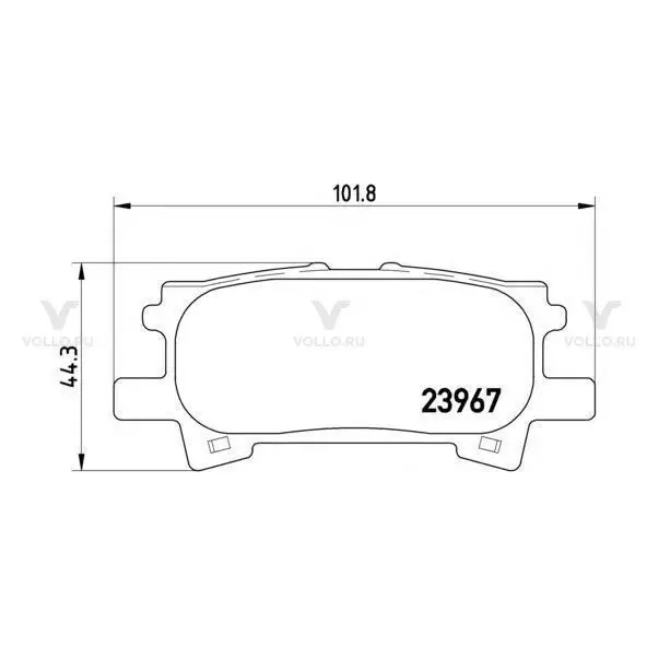 BREMBO Колодки тормозные дисковые задн LEXUS: RX(MCU_) 03